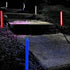 12 Inch Glowing Ground Stakes - Patriotic Theme Colors - Red Blue White