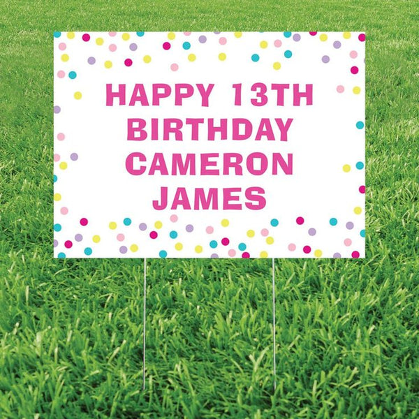 Personalized Sprinkles Yard Sign