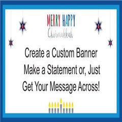 Merry Happy Chrismukkah Custom Banner