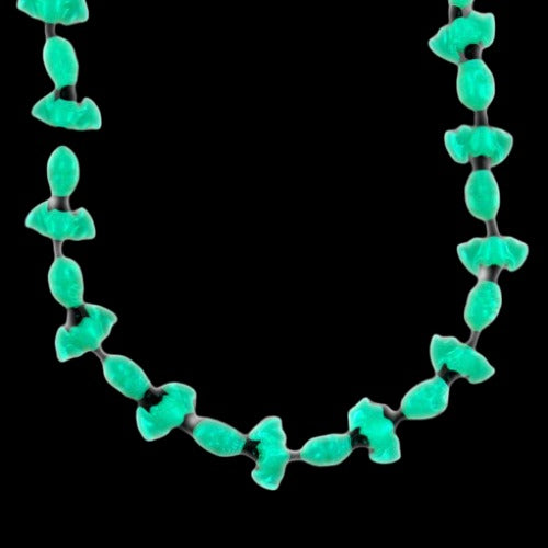 Glow In The Dark Bat And Skull Halloween Beads Necklace