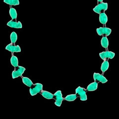 Glow In The Dark Bat And Skull Halloween Beads Necklace