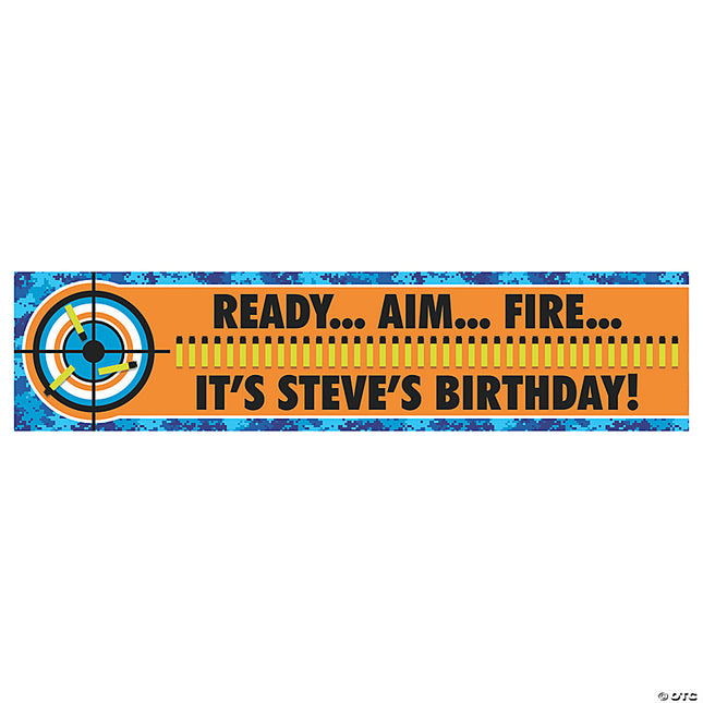 Dart Battle Party Paper Custom Banner