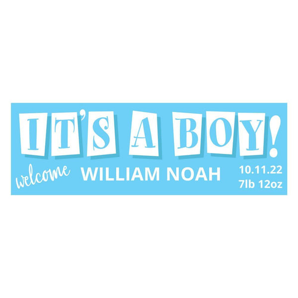 Its a Boy Birth Announcement Custom Banner - Small