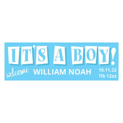 Its a Boy Birth Announcement Custom Banner - Large