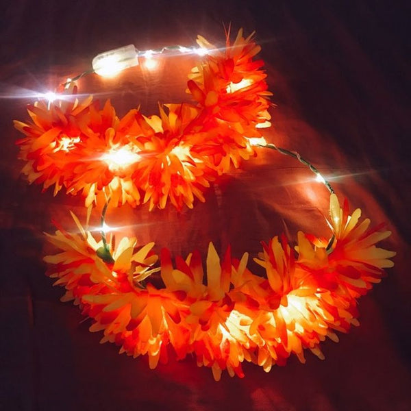 LED Light Up Autumn Festival Flower Crown Headband