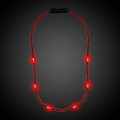 Light Up LED Beaded Necklaces with Single Colors