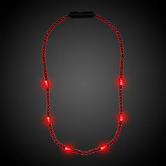LED Light Up Mardi Gras Bead Necklace