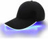 LED Lighted Blue Glow Hat Black Fabric