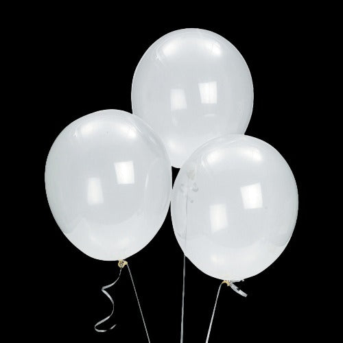11 Clear Diamond Latex Balloons