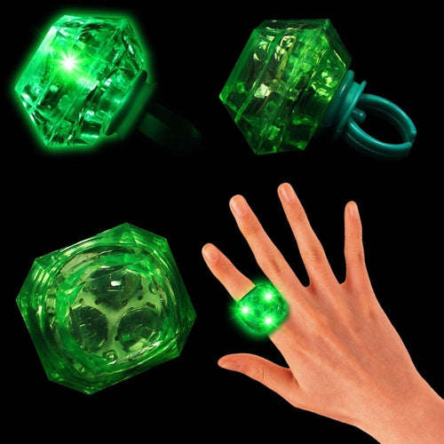 Light-Up Flashing Supersized Diamond Ring- 1 Pc