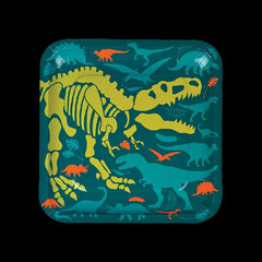 Dino Dig Square Paper Dinner Plates