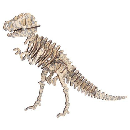 Natural Wood 3D Puzzle T-Rex Dinosaur Craft Building Set