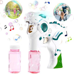 Dinosaur Automatic Music Flashing Bubble Machine Toy Gun