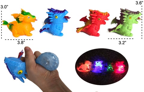 Light Up Squeeze Dinosaurs With Pop Out Egg