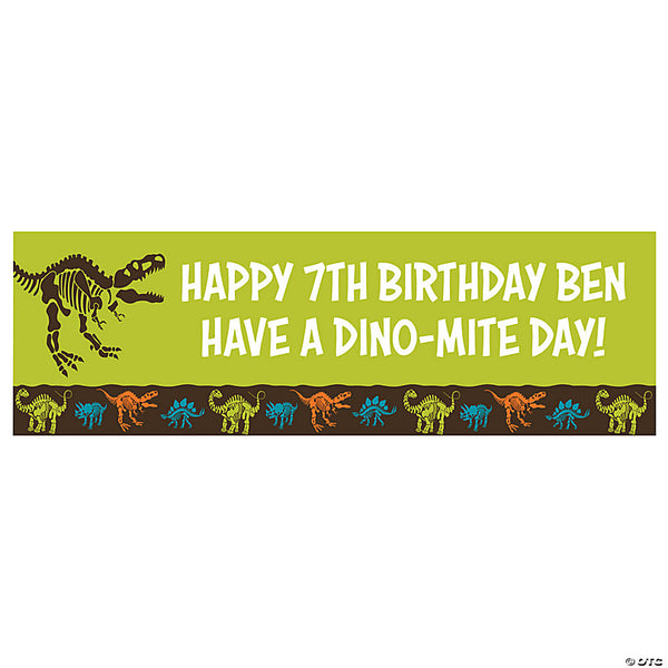Dino-Mite Party Custom Banner - Small