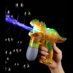 LED Bubble Gun - Dinosaur - Yellow