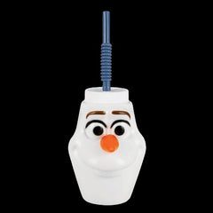 6 Oz Disneys Frozen II Olaf Plastic Cup with Straw