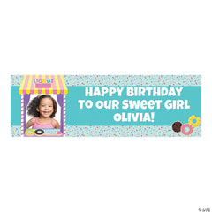 Donut Sprinkles Party Photo Custom Banner - Medium