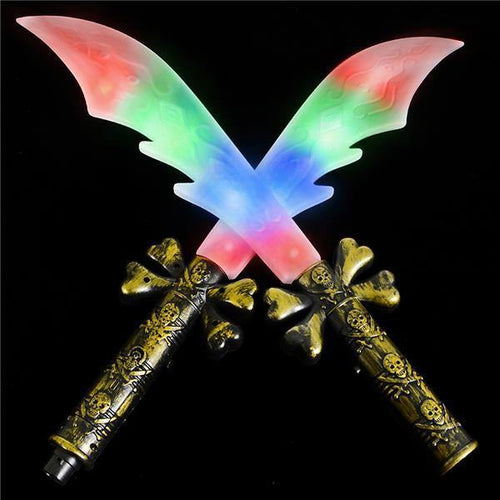 42 Inch LED Light Up Double Ended Skull Sword