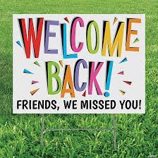 Personalized Welcome Back Yard Sign