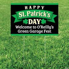 Personalized Happy St. Patricks Day Yard Sign