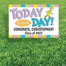 Personalized Dr. Seuss Oh, The Places You'll Go Graduation Yard Sign