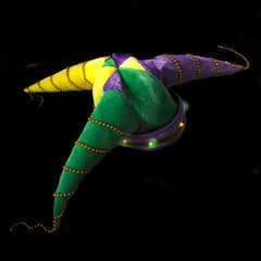 LED Light Up Mardi Gras Jester Hat - Multicolor