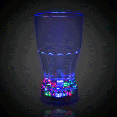 LED Light Up 12 Oz Flashing Drink Glass