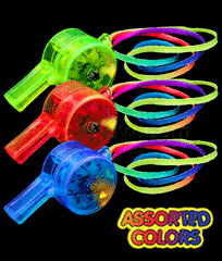 LED Light Up Drum Whistle - Assorted
