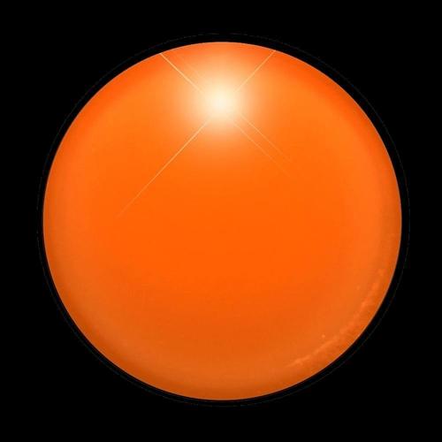 Light Up Orange Round Badge Pin