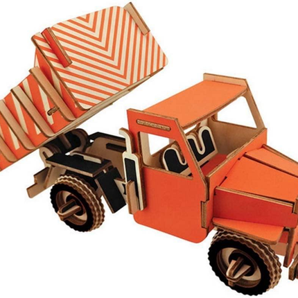 Natural Wood 3D Puzzle Dumper Truck Craft Building Set