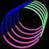 24 Inch Tri-Color Glow stick Necklaces - Green Pink Blue