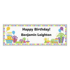 Dots & Presents Birthday Custom Banner - Small