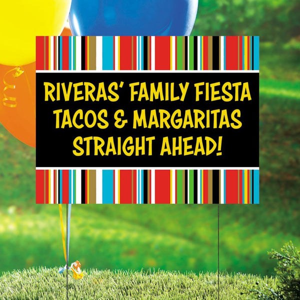 Personalized Fiesta Yard Sign