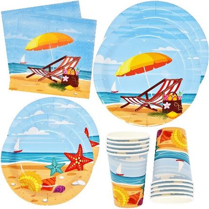 Beach Summer Party Supplies Tableware Set