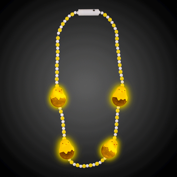 LED Light Up Easter Chicks Bead Necklace