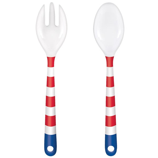 Patriotic Salad Servers - Folk & Spoon Combo