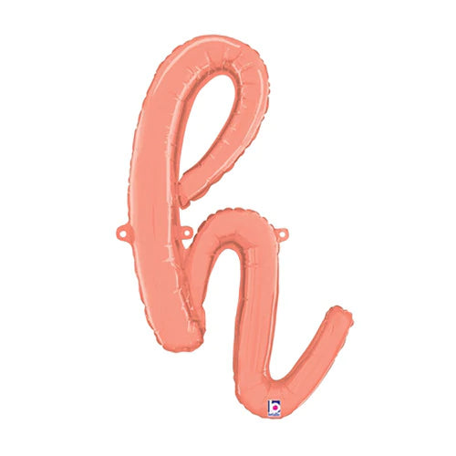 24  Script Letter "H" Rose Gold (Air-Fill Only)