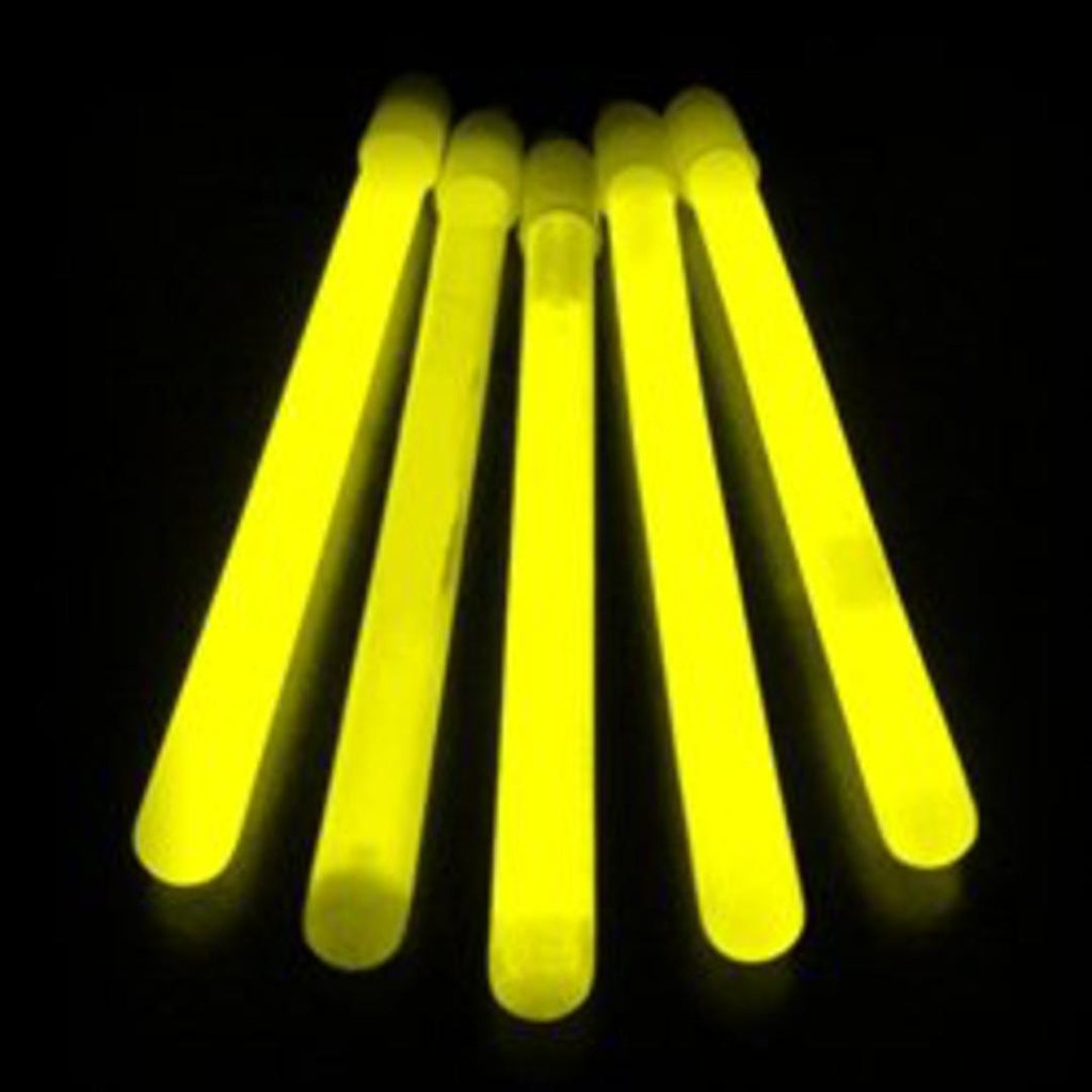 6 Inch Slim Green Glow Sticks With Lanyards - 12
