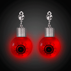 LED Light Up Jumbo Eyeball Clip-On Earrings 1 Set