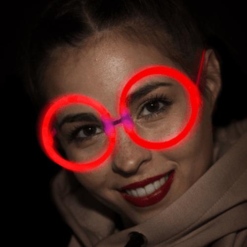 Round Shaped Glow Eye Glasses - Pack of 50 Eyeglasses | PartyGlowz