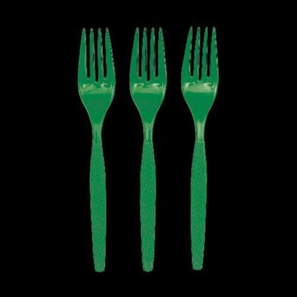 Kelly Green Color Plastic Forks