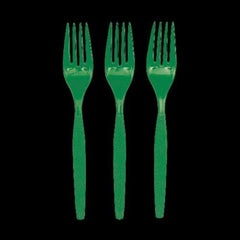 Kelly Green Color Plastic Forks