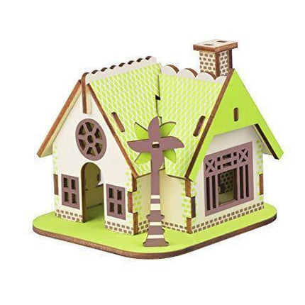Natural Wood 3D Puzzle Ellie House Craft Building Set