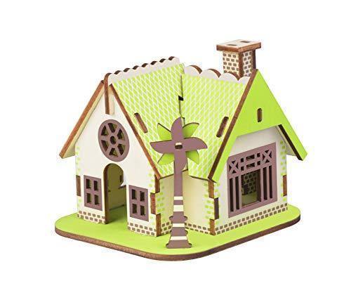 Natural Wood 3D Puzzle Ellie House Craft Building Set