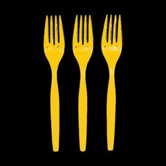 Yellow Color Plastic Forks