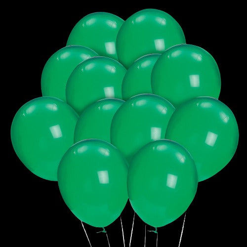 11 Latex Balloons - Emerald Green