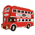 Natural Wood 3D Puzzle Double Decker England Bus