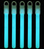 6 Inch Slim Aqua Glow Sticks With Lanyards - Pack of 12