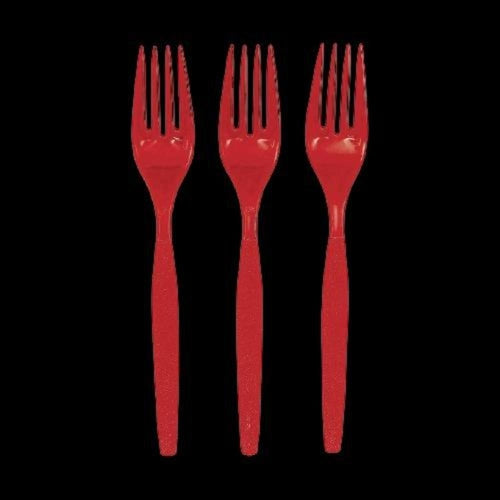 Red Color Plastic Forks